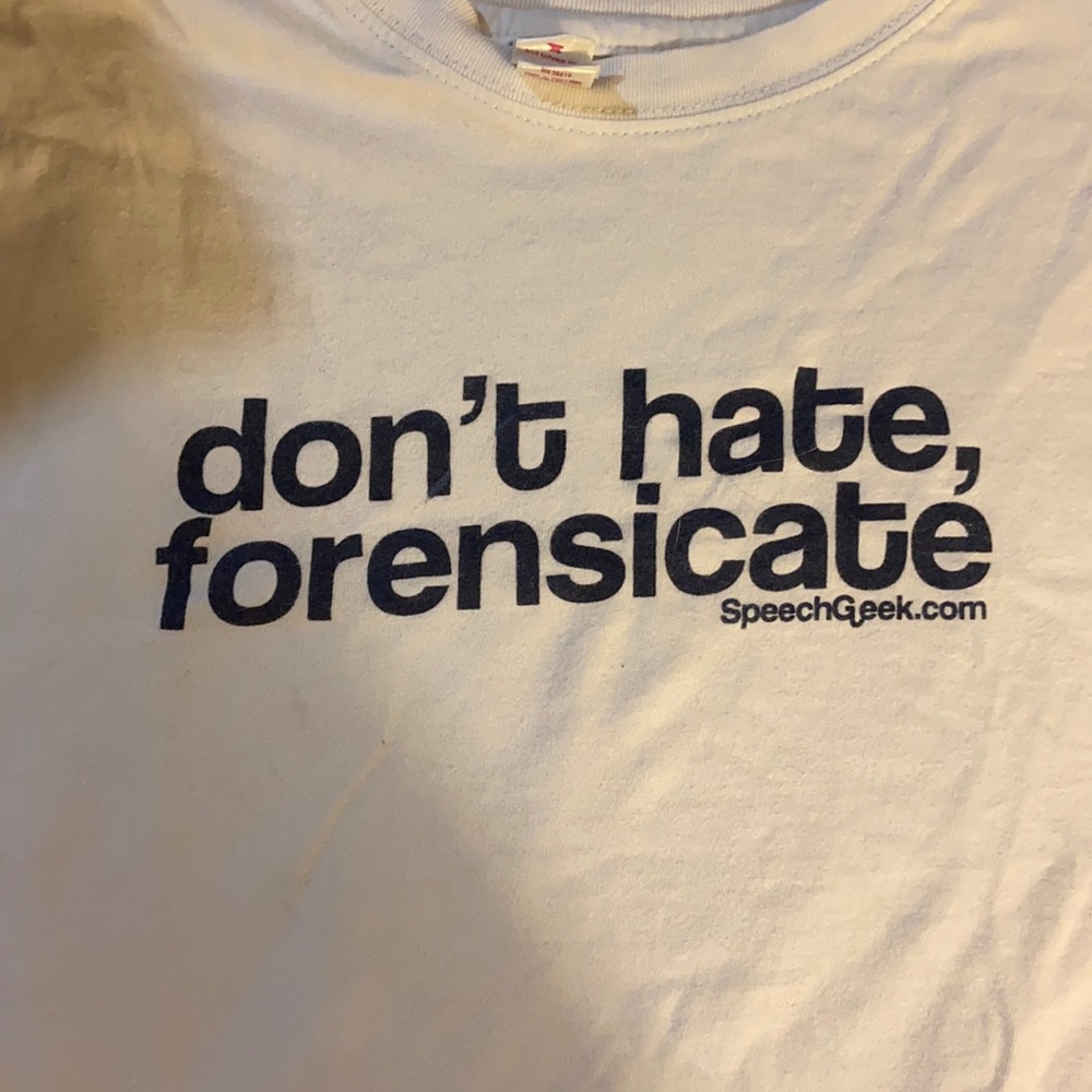 Dont hate forensicate tee shirt